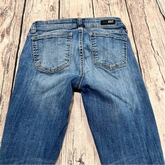 KFTK Mia Toothpick Distressed Skinny jeans size 0 - Picture 12 of 14